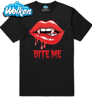 Pánské tričko Upíří Polibek BITE ME.jpg