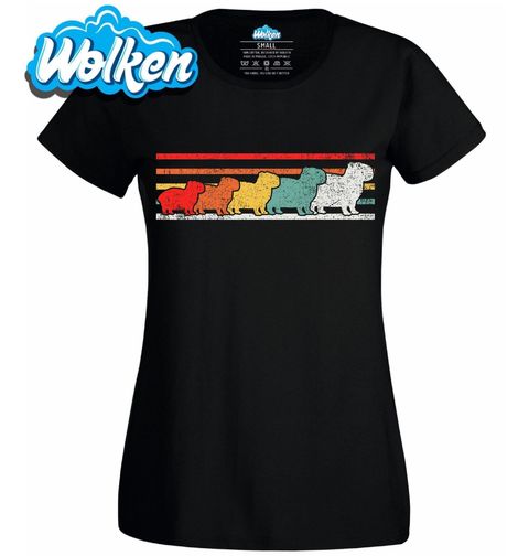Obrázek produktu Dámské tričko Retro Kapybary v řadě