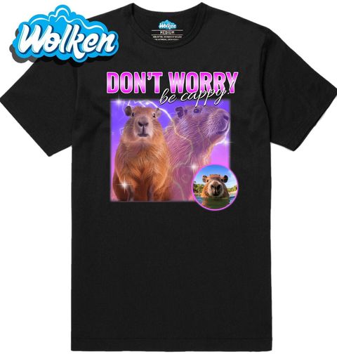 Obrázek produktu Pánské tričko Růžová kapybara Don’t worry Be cappy