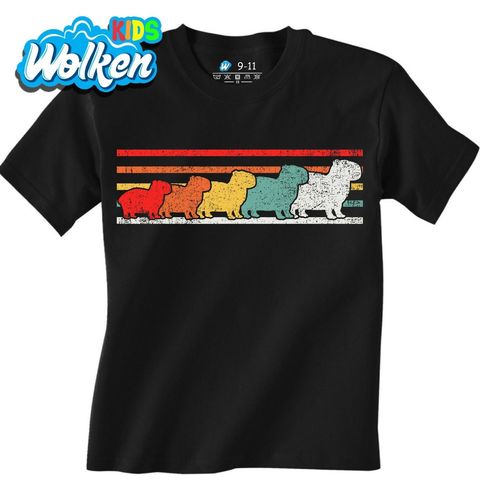Obrázek produktu Dětské tričko Retro Kapybary v řadě
