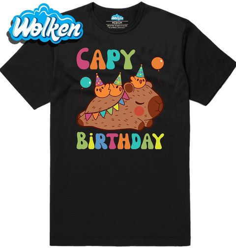 Obrázek produktu Pánské tričko Narozeninová Kapybara Capy Birthday