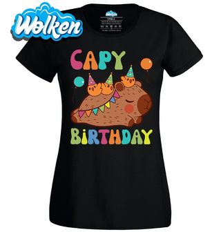 Dámské tričko Narozeninová Kapybara Capy Birthday.jpg