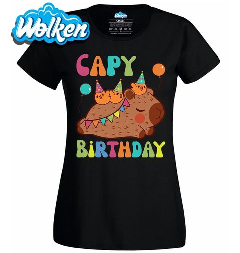 Obrázek produktu Dámské tričko Narozeninová Kapybara Capy Birthday