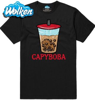 Pánské tričko Kapybara v Bubble Tea CapyBoba.jpg