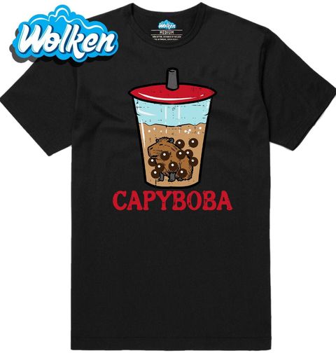 Obrázek produktu Pánské tričko Kapybara v Bubble Tea CapyBoba