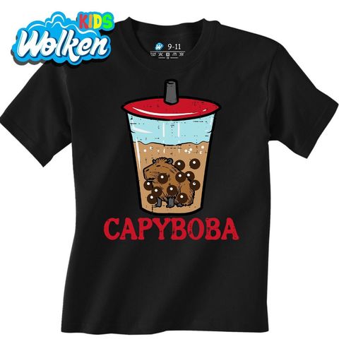 Obrázek produktu Dětské tričko Kapybara v Bubble Tea CapyBoba
