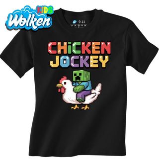 Dětské tričko Zombie žokej na slepici Chicken Jockey.jpg