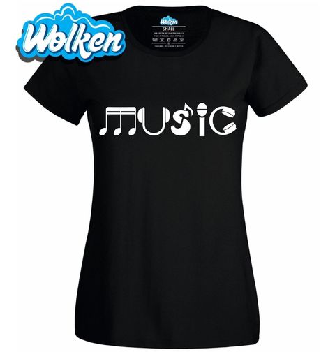Obrázek produktu Dámské tričko Hudební Prvky Music