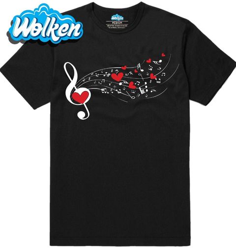 Obrázek produktu Pánské tričko Houslový klíč Melodie srdcem