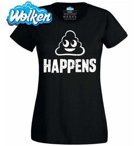 Obrázek produktu Dámské tričko Shit Happens Poop Emoji