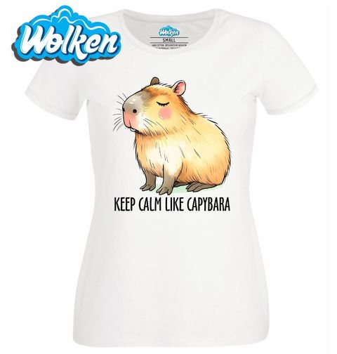 Obrázek produktu Dámské tričko Buď klidný jako kapybara