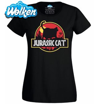 Dámské tričko Jurská Kočka Jurassic Cat.jpg