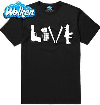 Pánské tričko Láska ke zbraním LOVE.jpg