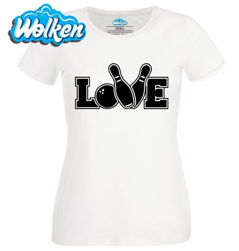 Obrázek produktu Dámské tričko Láska k bowlingu LOVE