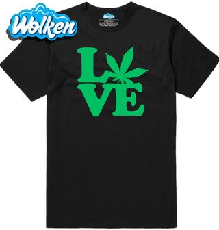 Pánské tričko Láska k trávě LOVE Weed.jpg