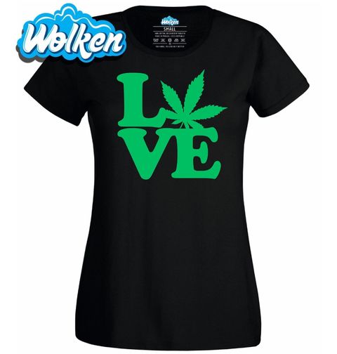 Obrázek produktu Dámské tričko Láska k trávě LOVE Weed