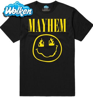Pánské tričko Hořící Smajlík Anarchie Mayhem Emoji.jpg