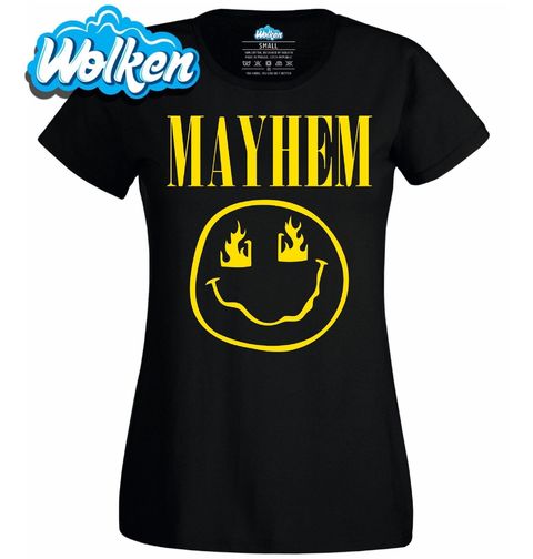 Obrázek produktu Dámské tričko Hořící Smajlík Anarchie Mayhem Emoji