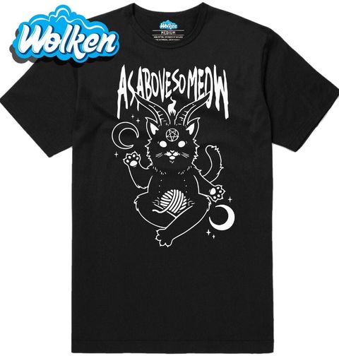 Obrázek produktu Pánské tričko Okultní Kočka Meowfomet As Above So Meow
