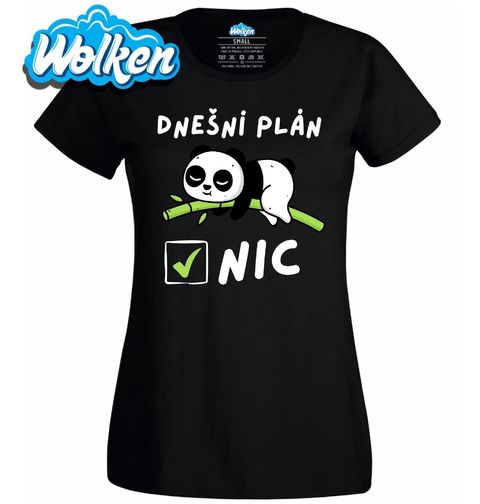 Obrázek produktu Dámské tričko Líná Panda Dnešní plán: Nic
