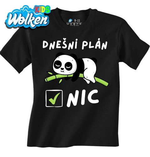 Obrázek produktu Dětské tričko Líná Panda Dnešní plán: Nic