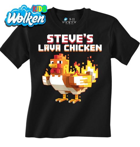 Obrázek produktu Dětské tričko Steveovo Lávové Kuře Minecraft