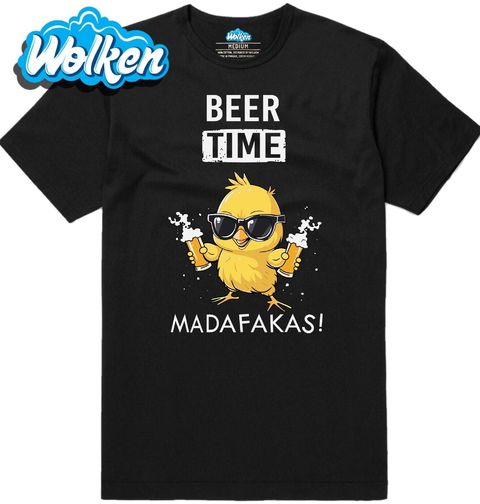 Obrázek produktu Pánské tričko Kuře s pivem Beer Time Madafakas!