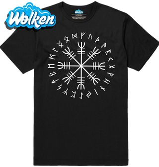 Pánské tričko Přilba hrůzy Aegishjalmur Helm of Awe.jpg