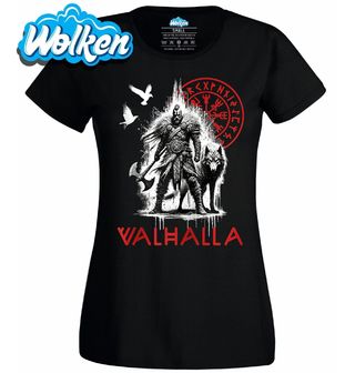 Dámské tričko Viking a Vlk Ochránci Valhally.jpg