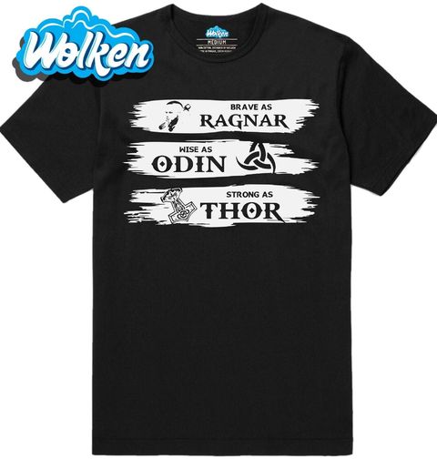 Obrázek produktu Pánské tričko Síla Vikingů Ragnar, Odin, Thor