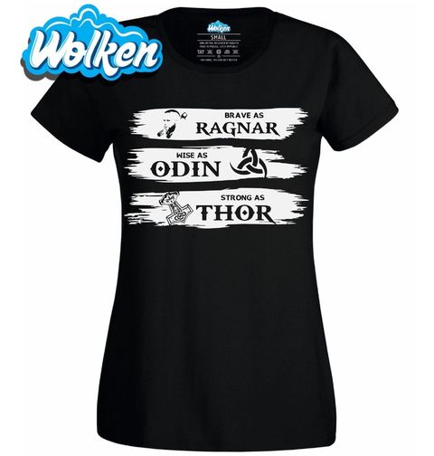 Obrázek produktu Dámské tričko Síla Vikingů Ragnar, Odin, Thor