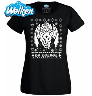 Dámské tričko Dr. Horror Vánoční Cthulhu.jpg
