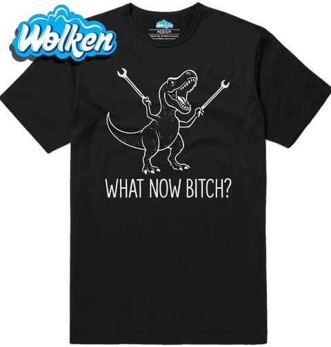 Obrázek produktu Pánské tričko Rozzuřený T-Rex What now bitch?