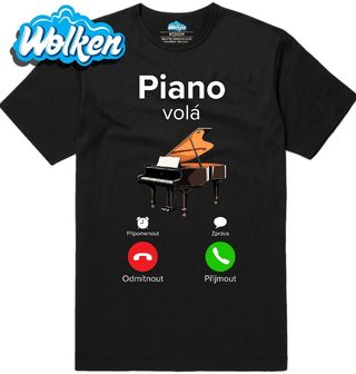 Pánské tričko Piano volá Phone Call.jpg