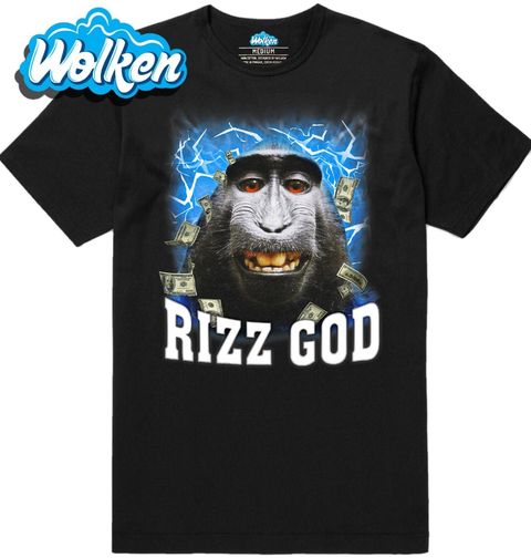 Obrázek produktu Pánské tričko Opice Makak Rizz God