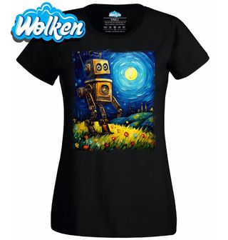 Dámské tričko Robot ve Hvězdné Noci.jpg