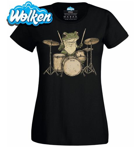 Obrázek produktu Dámské tričko Žába Bubeník Žabí Rock’n’Roll