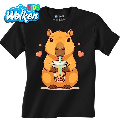 Obrázek produktu Dětské tričko Kapybara s Bubble Tea