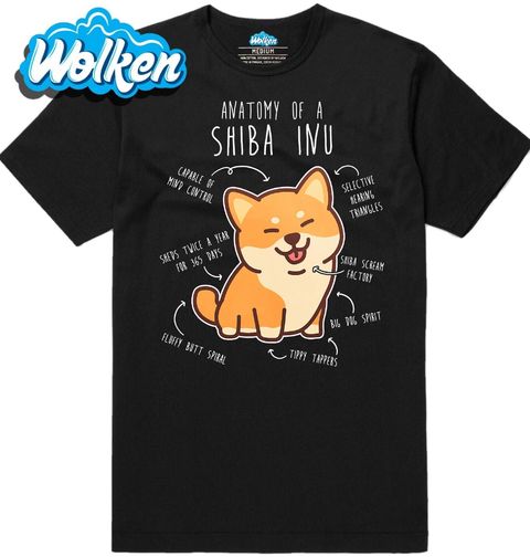 Obrázek produktu Pánské tričko Popis Shiba Inu Anatomy of Shiba Inu