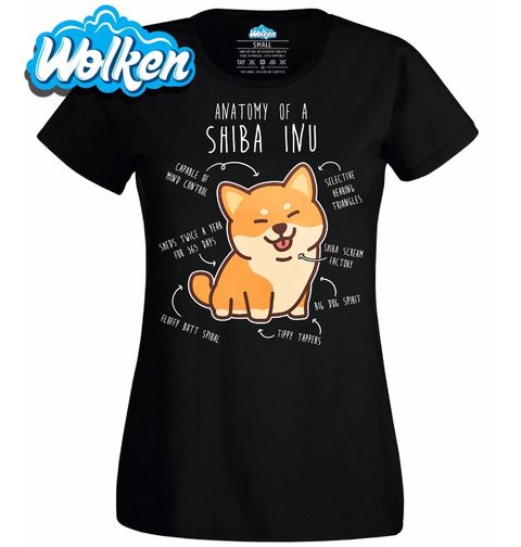 Obrázek produktu Dámské tričko Popis Shiba Inu Anatomy of Shiba Inu
