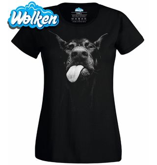 Dámské tričko Drzý pes Doberman.jpg