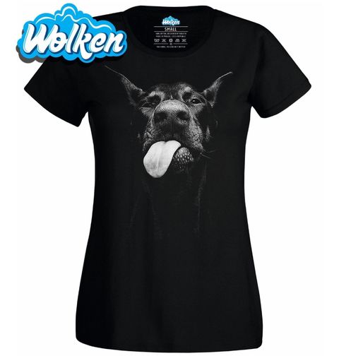 Obrázek produktu Dámské tričko Drzý pes Doberman