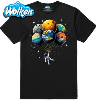 Pánské tričko Astronaut Vesmírný let balónem.jpg