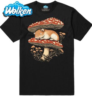 Pánské tričko Spící Křeček na Muchomůrce.jpg