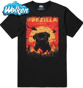 Pánské tričko Japonská Pugzilla útočí Godzilla.jpg