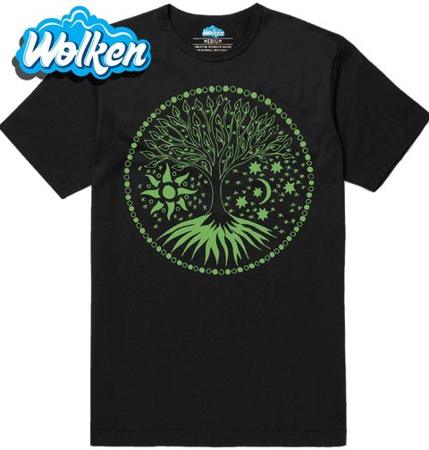 Obrázek produktu Pánské tričko Kořeny života Slunce a Měsíc Tree of Life Mandala