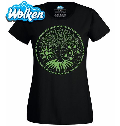 Obrázek produktu Dámské tričko Kořeny života Slunce a Měsíc Tree of Life Mandala