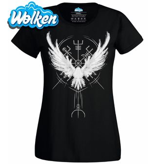 Dámské tričko Vikingský Vegvísir Havranův Kompas.jpg