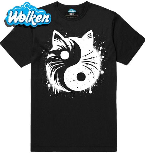 Obrázek produktu Pánské tričko Jin a Jang Kočka Yin Yang Cat