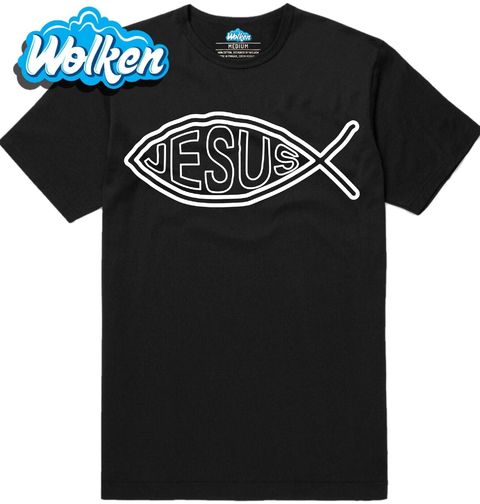 Obrázek produktu Pánské tričko JESUS Ichthys Christian Fish
